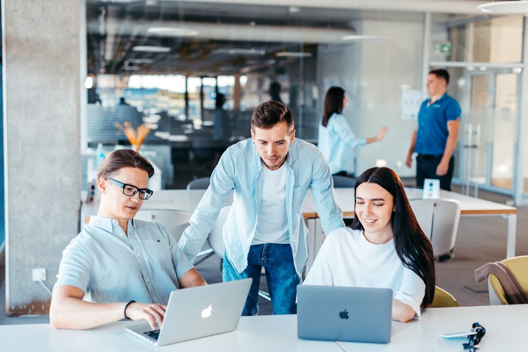 Business team planning AI workflow automation in a Dubai office